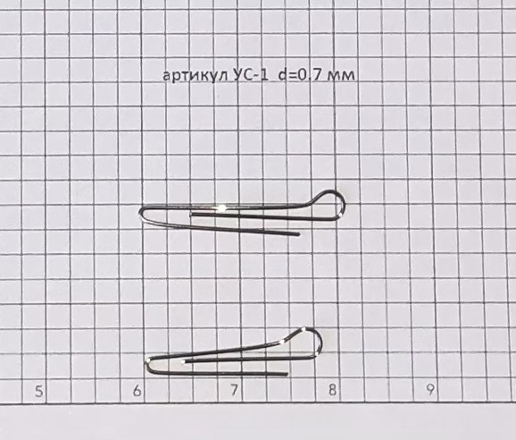 Ухо-скрепка для разборного груза из нержавеющей проволоки  0,7 мм